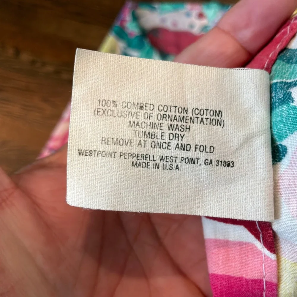 VTG Martex Floral Shower Curtain Colorful 71 x 68 Made USA Statement 80s 90s